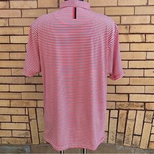 RHOBACK red white Golf Polo Shirt Large L